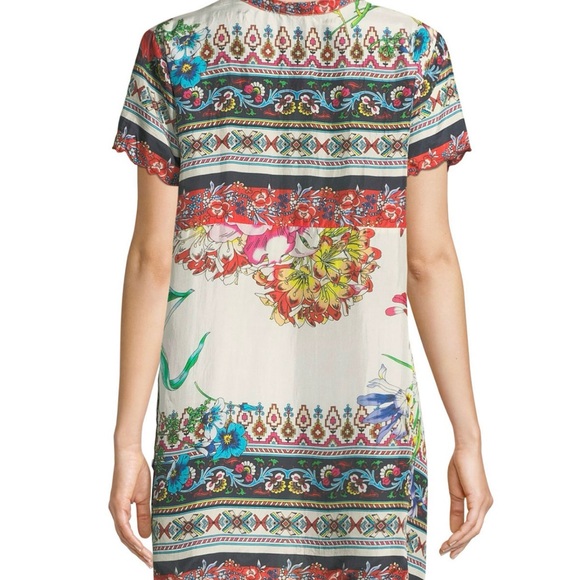 Johnny Was Victoriana Floral Printed Georgette  Tunic Small Excellent Condition - Picture 3 of 7